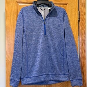 Mens Adidas Heathered Blue Performance Pullover Size M